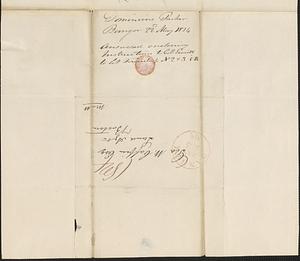Dominicus Parker to George Coffin, 22 May 1834