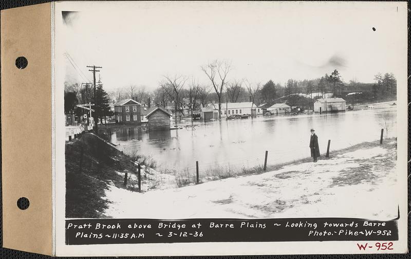 Pratt Brook above bridge at Barre Plains, looking towards Barre Plains