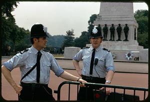 Metropolitan Police officers at Guards Memorial, London