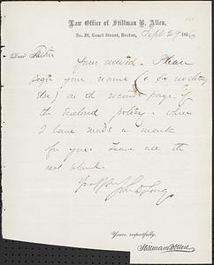 Letter from John D. Long to Zadoc Long, September 29, 1866