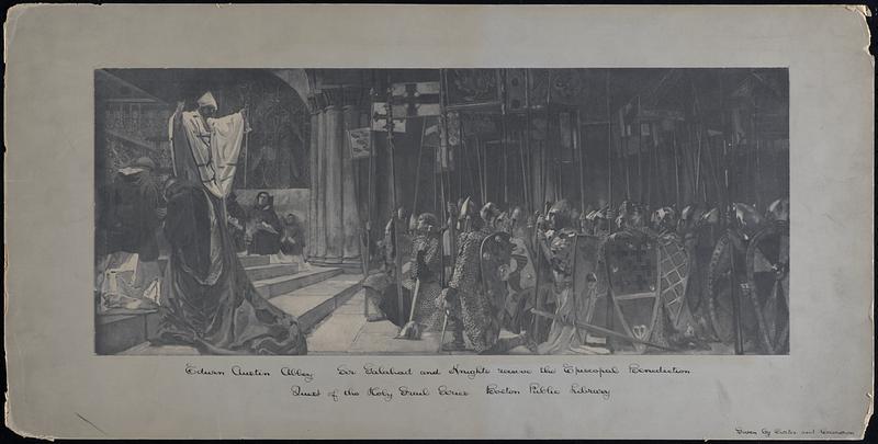 Edwin Austin Abbey. Sir Galahad and knights receive the Episcopal ...