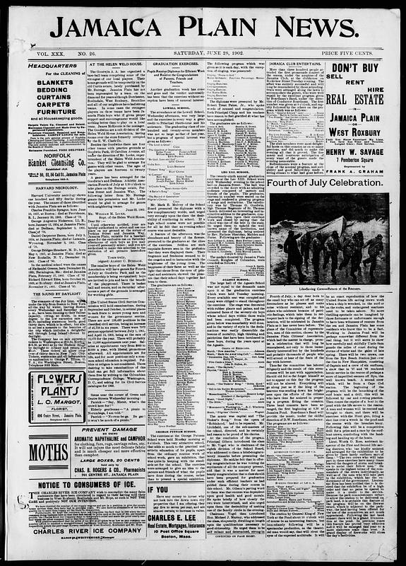 Jamaica Plain News. June 28, 1902 - Digital Commonwealth