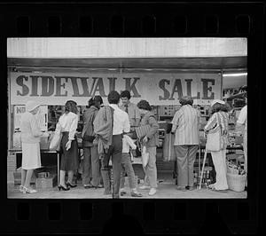 Sidewalk clothing sale, Cambridge