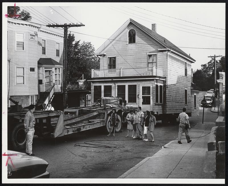 Trying to Beat the morning traffic, movers found only inches to spare