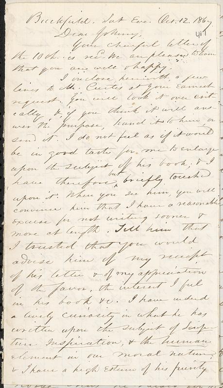 Long Letters Letter from Zadoc Long to John D. Long, October 12, 1867 - Digital ...