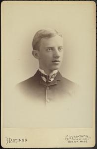 Boston Latin School 1887 Senior portrait, Herman Trost Baldwin