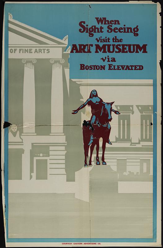 When sight seeing visit the art museum via Boston Elevated