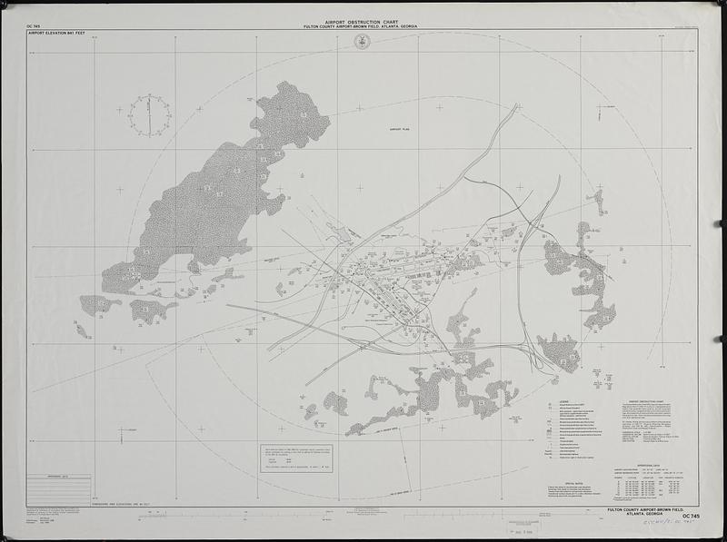 Airport obstruction chart, OC 745, Fulton County Airport-Brown Field, Atlanta, Georgia