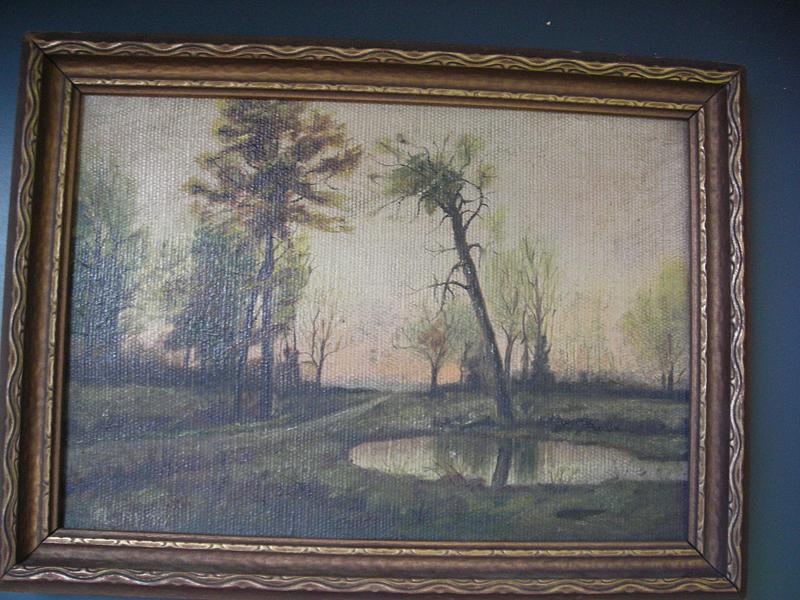 Road by pond