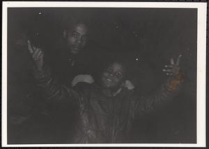 Two young men posing
