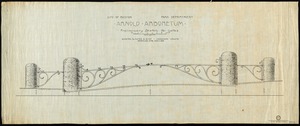 Arnold Arboretum: preliminary sketch for gates