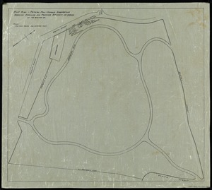 Plot plan-Peters Hill-Arnold Arboretum: showing dwelling and proposed driveway and garage at 162 Walter St.