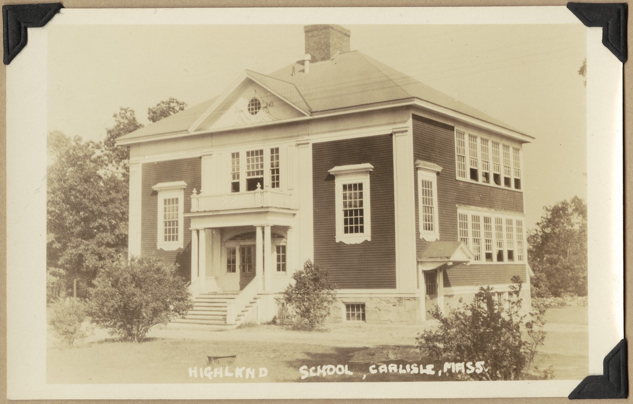 Highland School, Carlisle Mass Digital Commonwealth