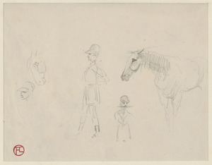 Figure and horse studies