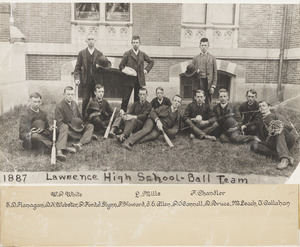 1887 Lawrence High School ball team