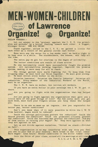Men-women-children of Lawrence, organize! Organize!