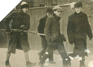 Charging strikers with bayonets Lawrence, Mass. Strike Jan. 19, 1912 from the NY Herald Syndicate
