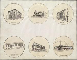 Original drawings. Mt. Pleasant, Neponset, North End, Orient Heights, Roslindale, Roxbury Crossing