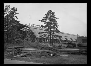 The construction of the Memorial Field House