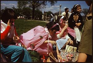 Children eating and drinking, Somerville, Massachusetts