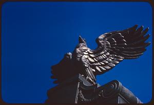 Statue of eagle on Spanish War Monument, Somerville, Massachusetts