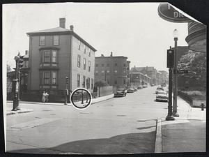 AeDistinguished Career--Here is one of the Boston sites that figured large in the career of Maurice J. Tobin, whose funeral was today. The street corner at Tremont and St. Alphonsus Streets (circle) where he made his first speeches.