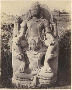 Sculptured image of Vishnu on Garuda at Kispa