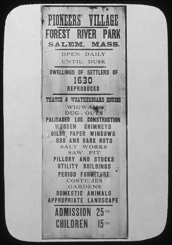 Salem Pioneer Village advertisement