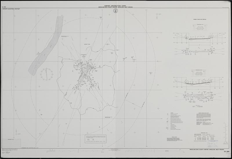Airport obstruction chart, OC 650, Wheeling-Ohio County Airport, Wheeling, West Virginia