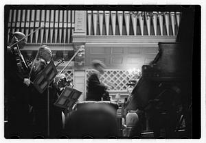 Sanroma Jesus at Boston Pops performance close ups from under the piano