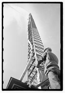 Fire truck and ladder