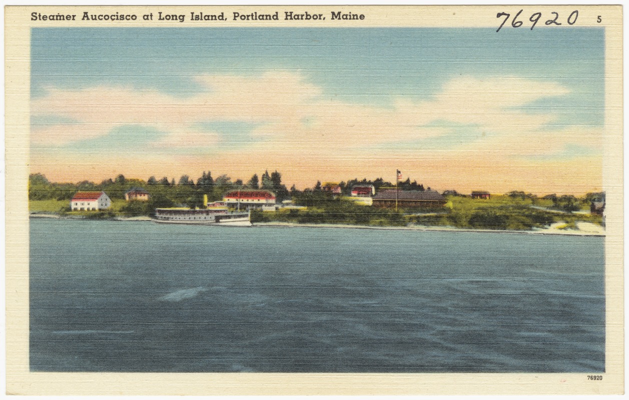 Steamer Aucocisco at Long Island, Portland Harbor, Maine Digital