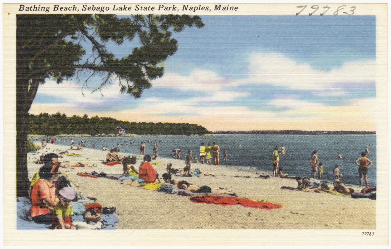 Bathing beach, Sebago Lake State Park, Naples, Maine