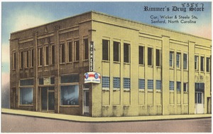 Rimmer's Drug Store, cor. Wicker & Steele Sts., Sanford, North Carolina