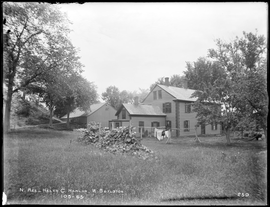 Wachusett Reservoir, Helen C. Harlow's house, on north side of East