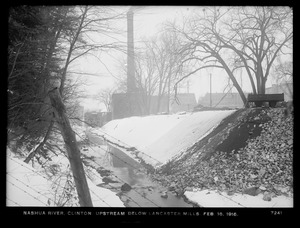 Wachusett Department, Nashua River, upstream below Lancaster Mills, Clinton, Mass., Feb. 18, 1916