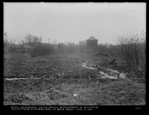 Wachusett Department, Wachusett Watershed, Gates Brook Improvement, south from Chapman Avenue up main brook, West Boylston, Mass., Apr. 5, 1916