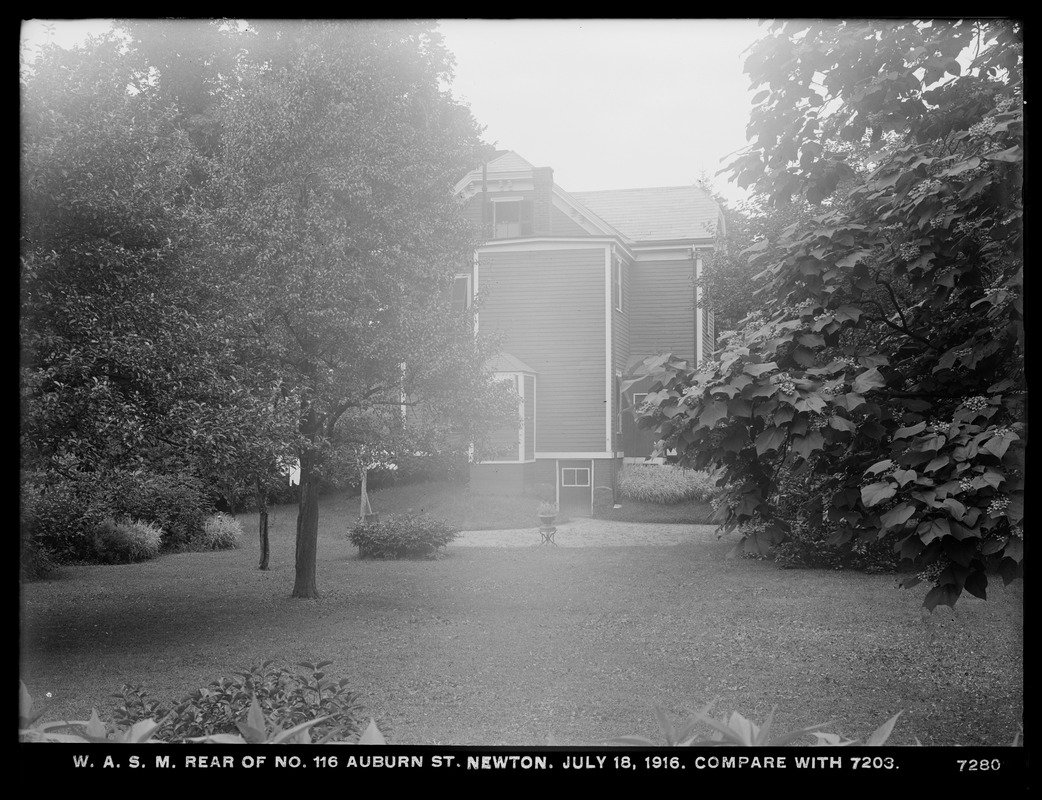 Distribution Department, Weston Aqueduct Supply Mains, rear of No. 116