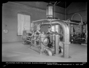 Distribution Department, Arlington Pumping Station, Blake & Knowles horizontal cross-compound engine No. 11, Arlington, Mass., Oct. 1916