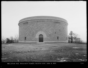 Distribution Department, southern Extra High Bellevue Reservoir, north side of masonry tower, Bellevue Hill; interior, West Roxbury, Mass., Jan. 8, 1917