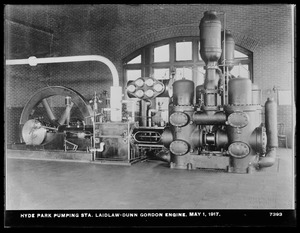Distribution Department, Hyde Park Pumping Station, Laidlaw-Dunn Gordon Engine, Hyde Park, Mass., May 1, 1917
