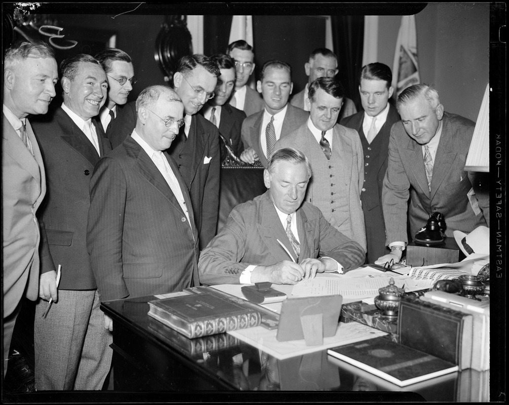 Signing Malibu Beach Bill and Labor Bill