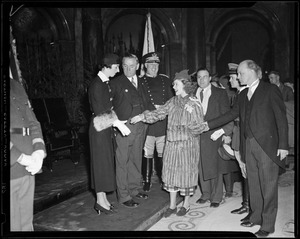 Gov. Curley shown with Mitzi Green