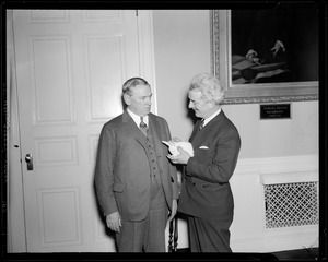 Governor Curley shown with magician Blackstone