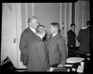Governor Curley shown with Councilors Cote and Grossman
