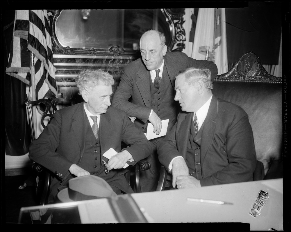 Gov. Curley shown with Ex-Gov. Joseph B. Ely