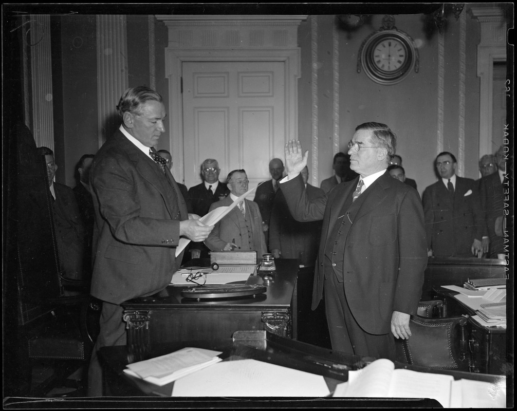 Governor Curley shown with Judge Thomas H. Dowd