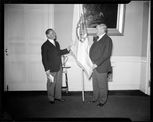 Governor Curley shown with Ambassador Augusto Rosso
