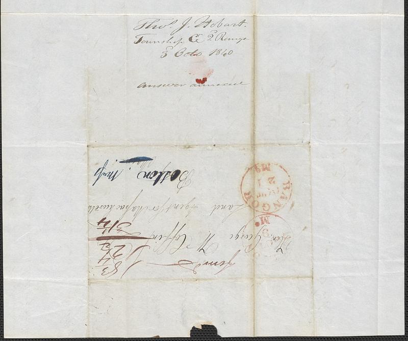 Thomas J. Hobart to George Coffin, 3 October 1840 - Digital Commonwealth