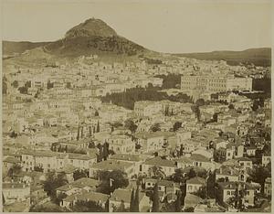 General view of Athens, showing the King's Palace & Mount Lycobettus